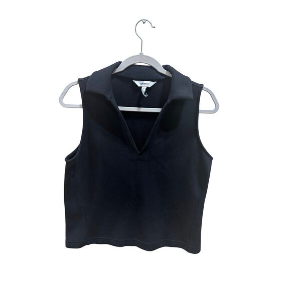 Spanx Airessentials Polo Tank Black Medium Athleisure quiet luxury soft travel - Picture 3 of 6